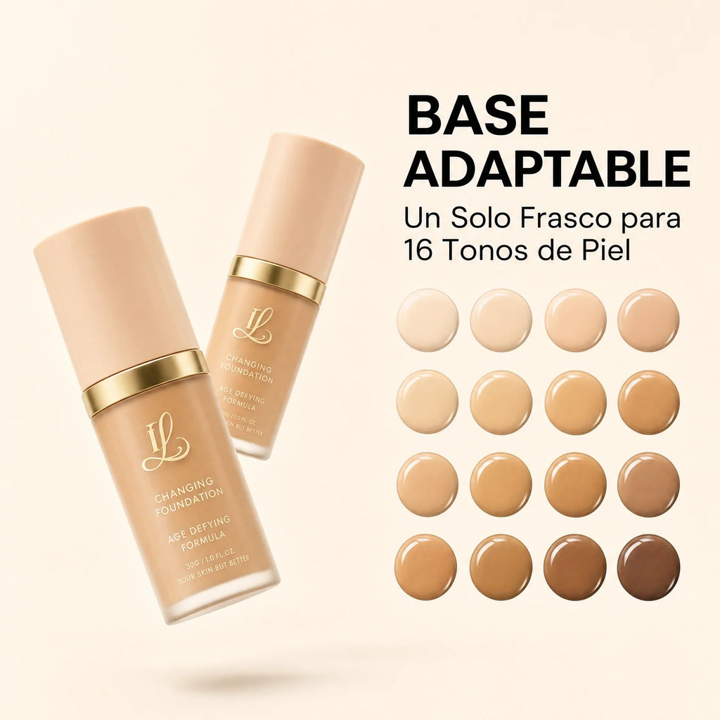 Base de Maquillaje Antiedad con SPF 50 – Se Adapta a tu Tono de Pie